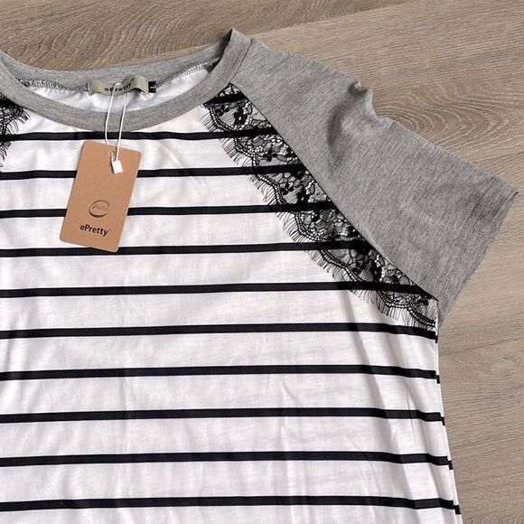 NWT Womens ePretty Short Sleeve Shirt Size Large - Picture 2 of 3